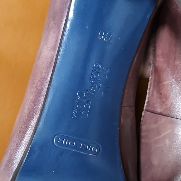 Maria Sharapova for cole haan air Alexa heels Distressed Purple Leather Size 7.5 - Picture 11 of 11